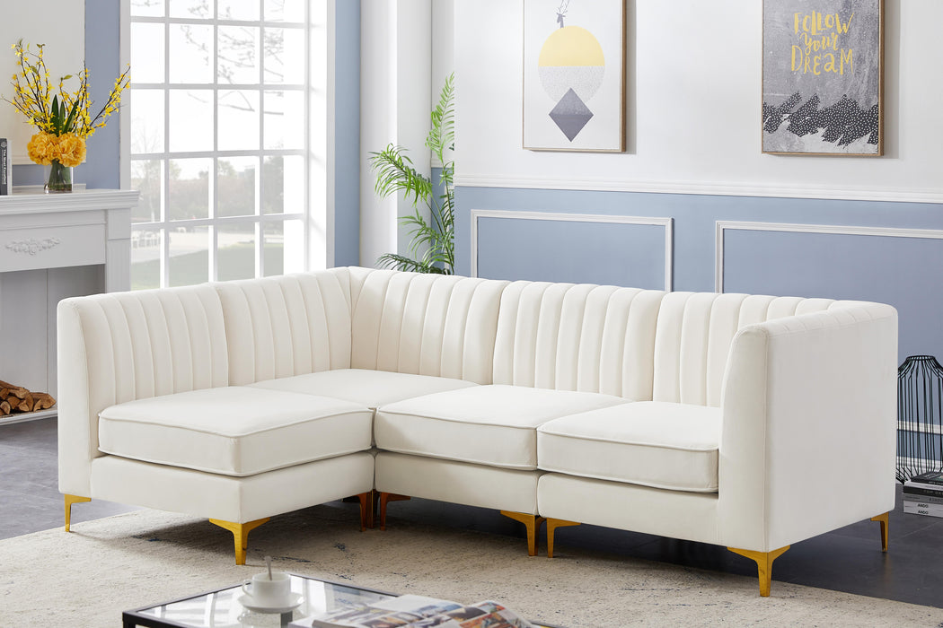 Alina Cream Velvet Modular Sectional - Royal Furniture & Gifts (MI) - Multi Location