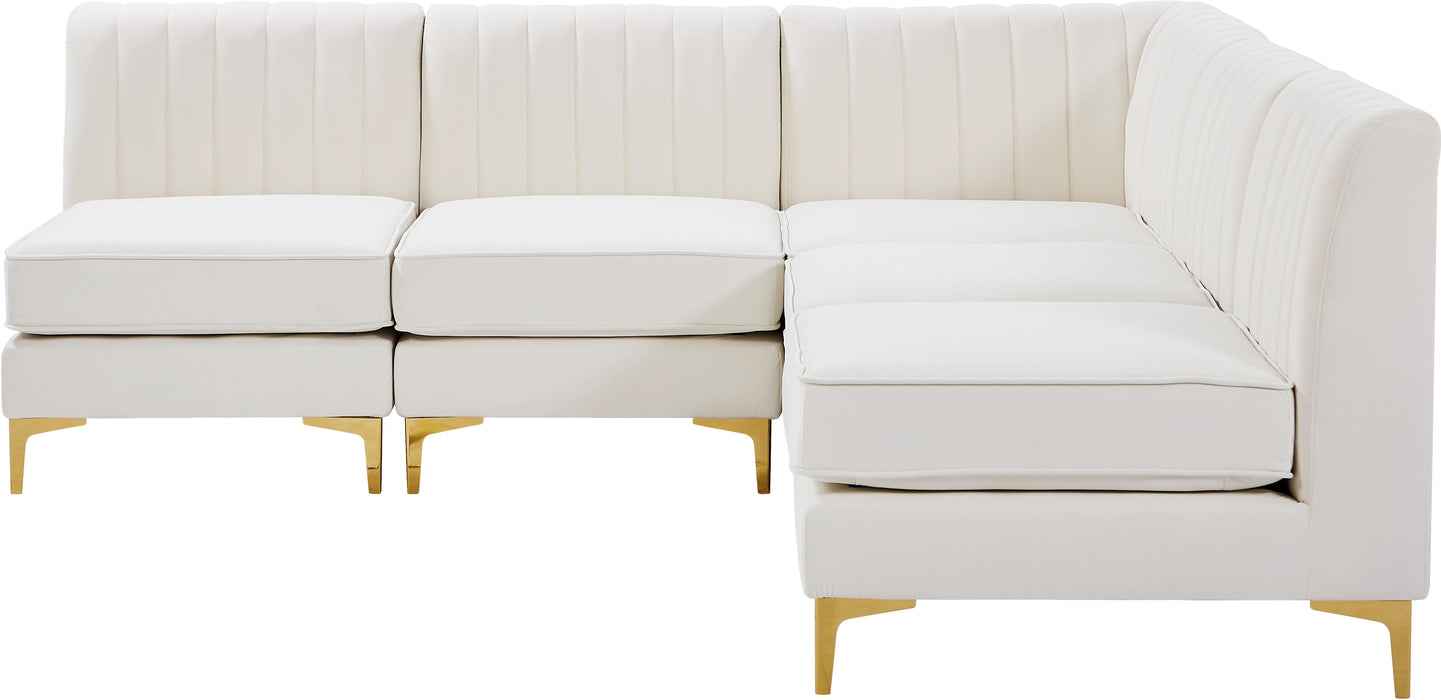 Alina Cream Velvet Modular Sectional - Royal Furniture & Gifts (MI) - Multi Location