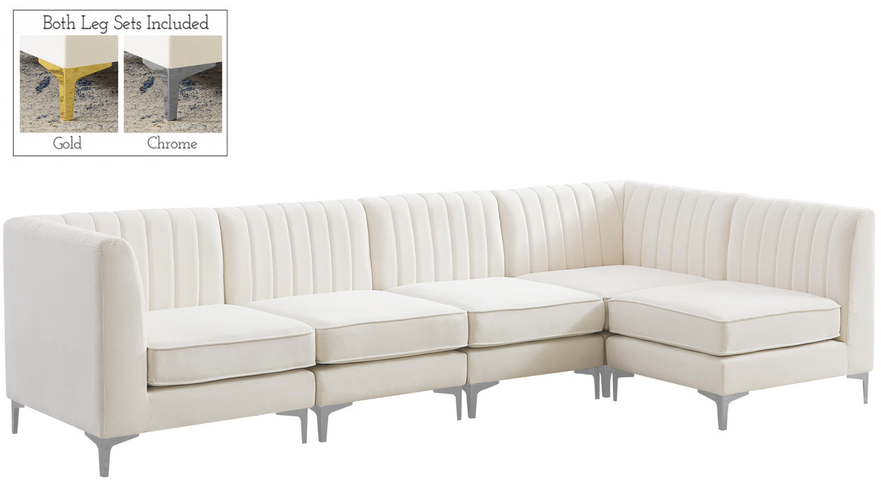 Alina Cream Velvet Modular Sectional - Royal Furniture & Gifts (MI) - Multi Location