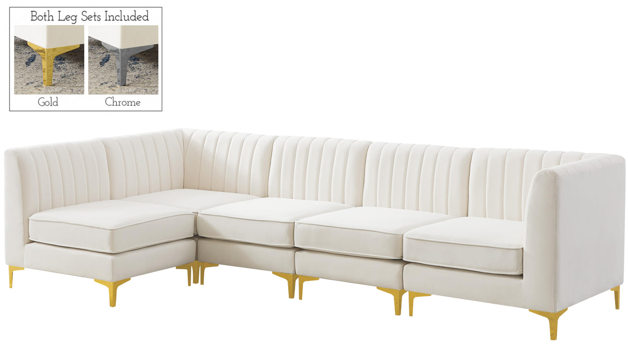 Alina Cream Velvet Modular Sectional - Royal Furniture & Gifts (MI) - Multi Location