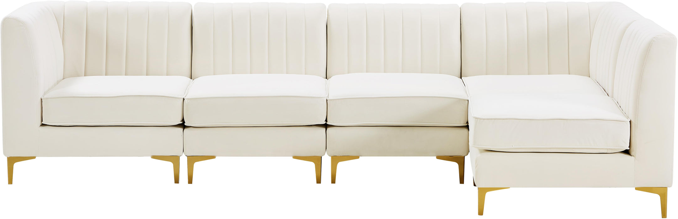 Alina Cream Velvet Modular Sectional - Royal Furniture & Gifts (MI) - Multi Location