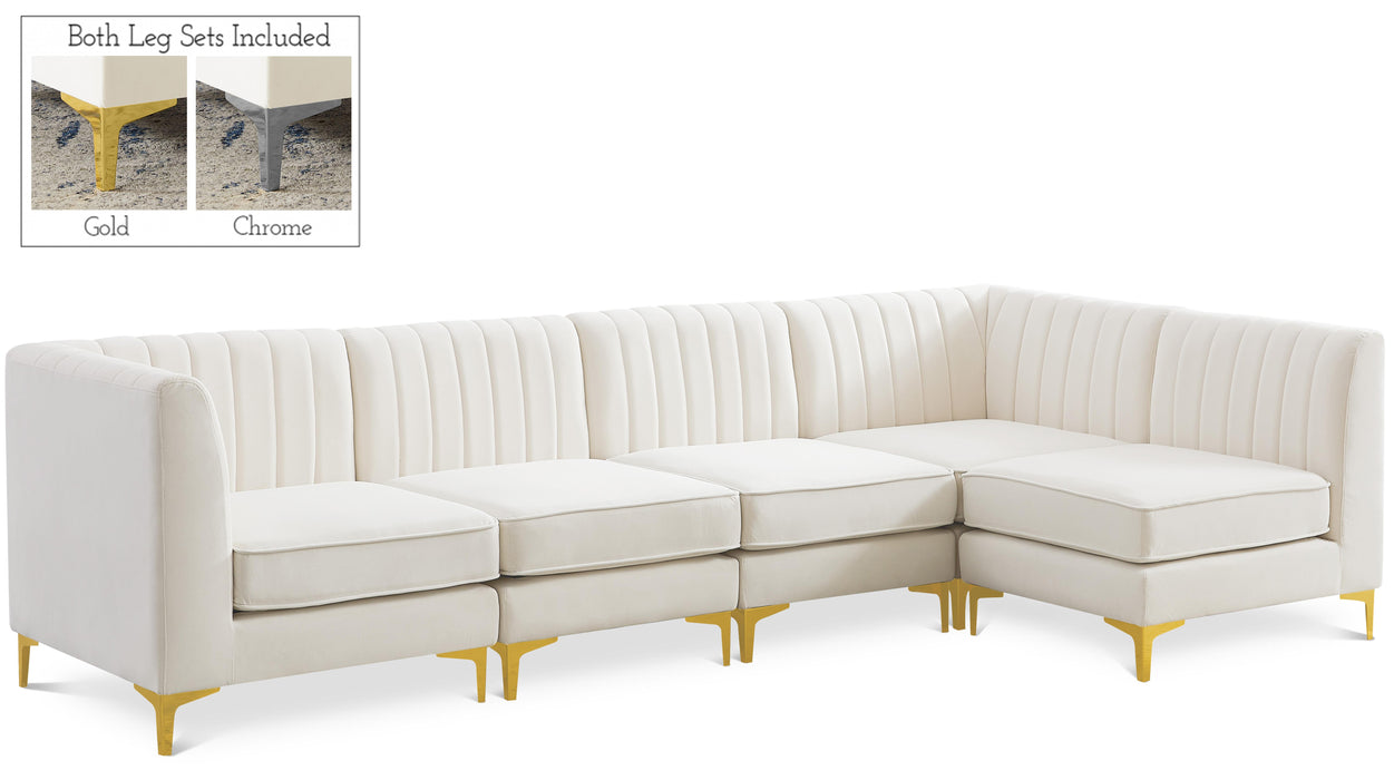 Alina Cream Velvet Modular Sectional - Royal Furniture & Gifts (MI) - Multi Location