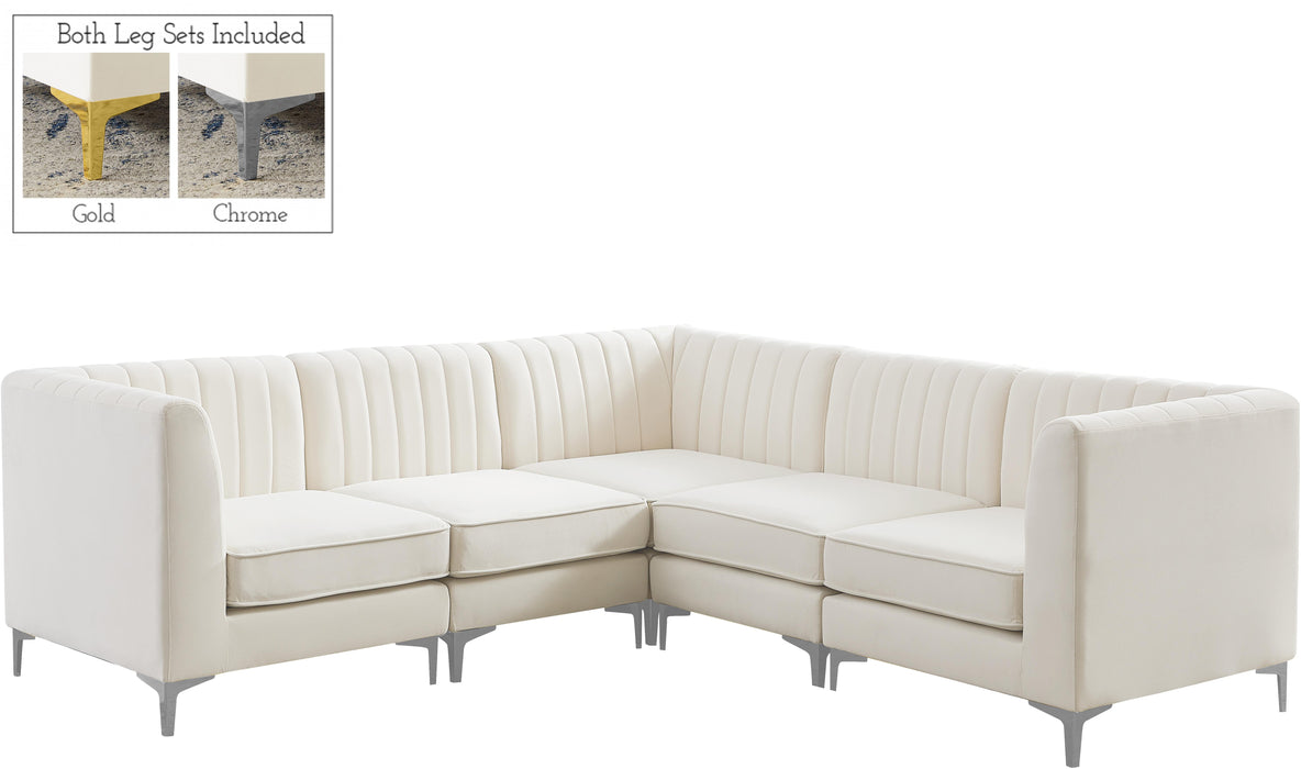 Alina Cream Velvet Modular Sectional - Royal Furniture & Gifts (MI) - Multi Location