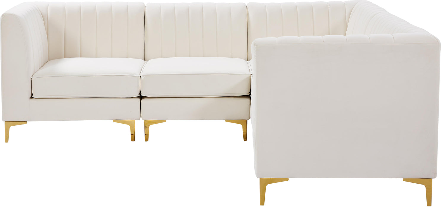 Alina Cream Velvet Modular Sectional - Royal Furniture & Gifts (MI) - Multi Location