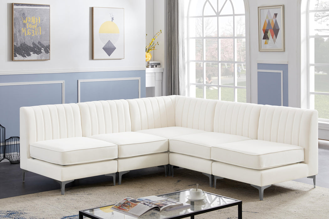 Alina Cream Velvet Modular Sectional - Royal Furniture & Gifts (MI) - Multi Location