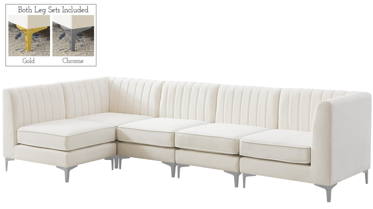 Alina Cream Velvet Modular Sectional - Royal Furniture & Gifts (MI) - Multi Location