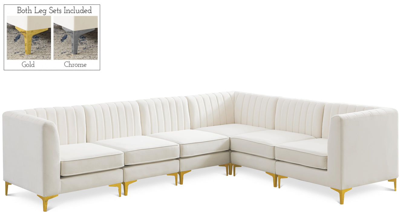Alina Cream Velvet Modular Sectional - Royal Furniture & Gifts (MI) - Multi Location