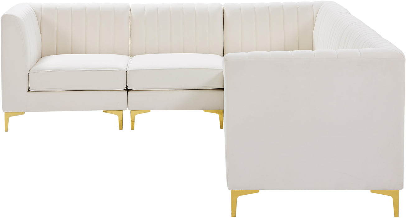 Alina Cream Velvet Modular Sectional - Royal Furniture & Gifts (MI) - Multi Location