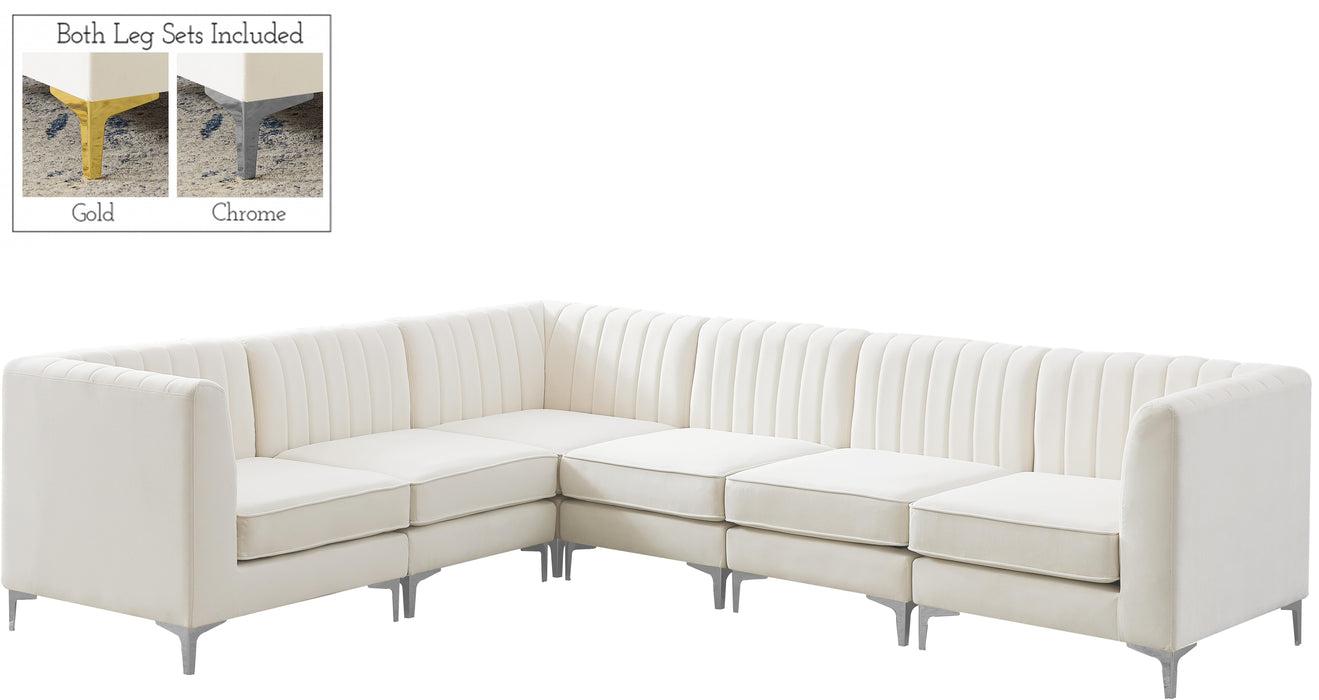 Alina Cream Velvet Modular Sectional - Royal Furniture & Gifts (MI) - Multi Location