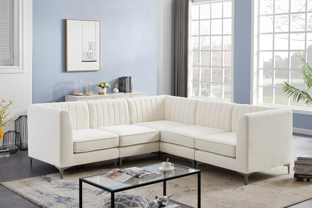Alina Cream Velvet Modular Sectional - Royal Furniture & Gifts (MI) - Multi Location