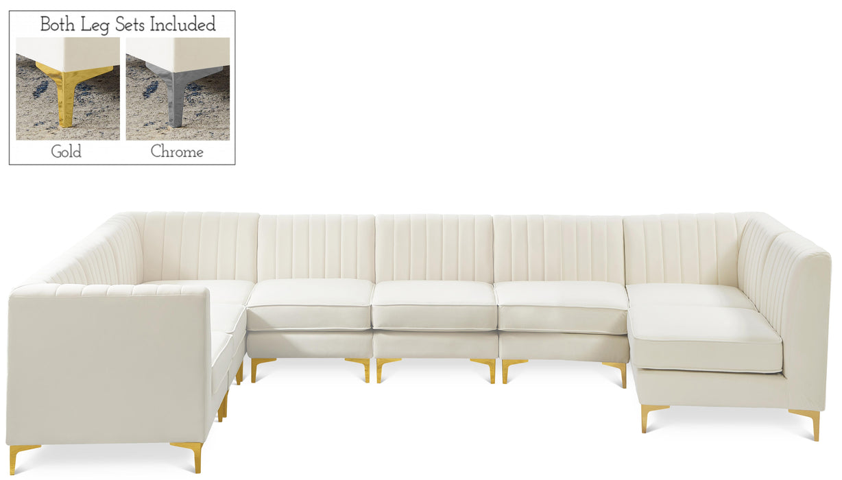 Alina Cream Velvet Modular Sectional - Royal Furniture & Gifts (MI) - Multi Location