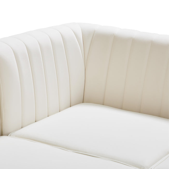 Alina Cream Velvet Modular Sectional - Royal Furniture & Gifts (MI) - Multi Location