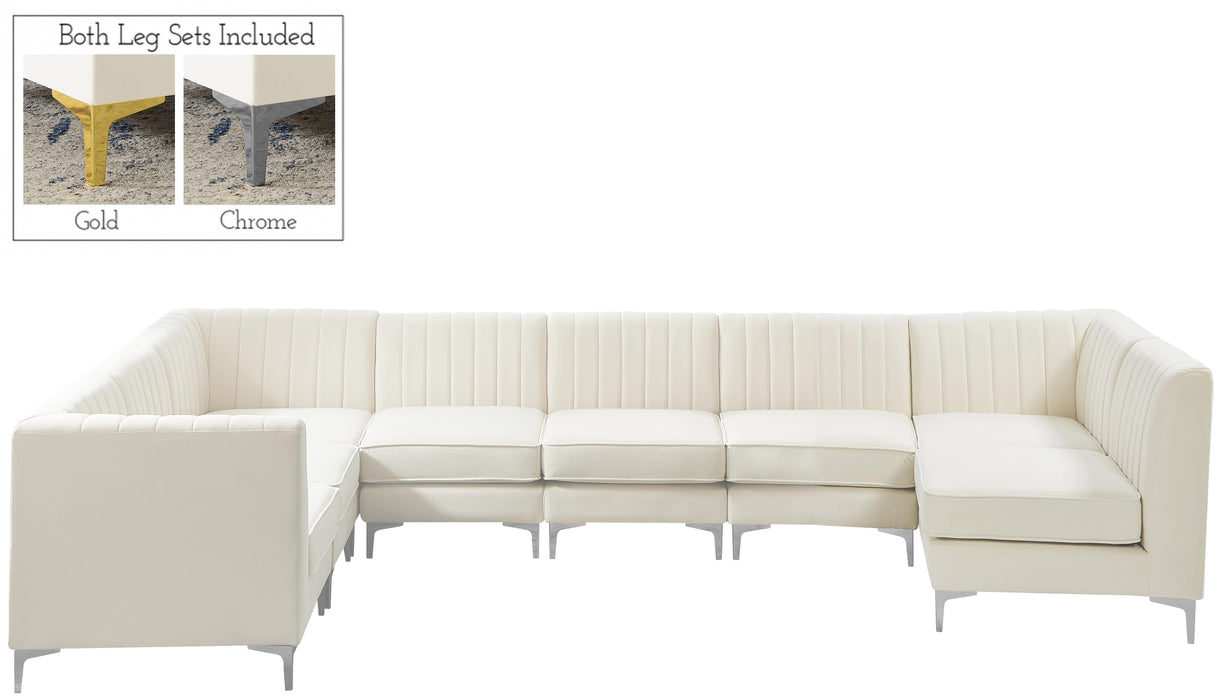 Alina Cream Velvet Modular Sectional - Royal Furniture & Gifts (MI) - Multi Location