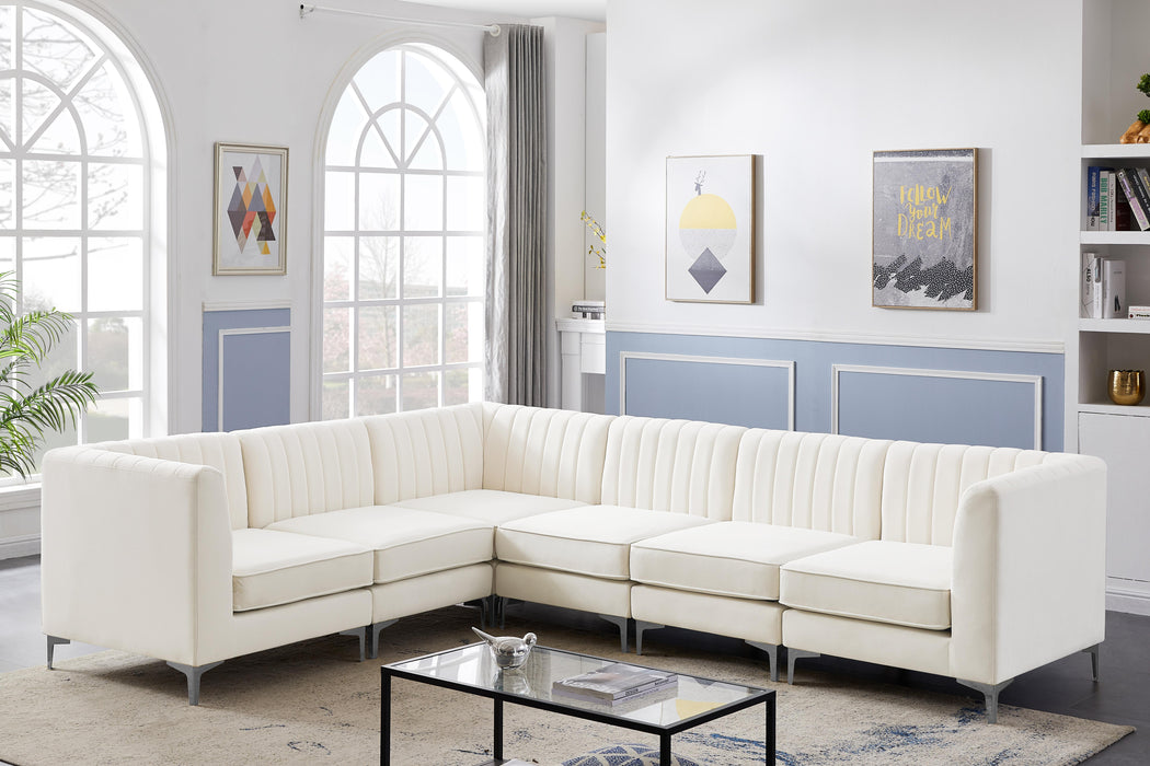 Alina Cream Velvet Modular Sectional - Royal Furniture & Gifts (MI) - Multi Location