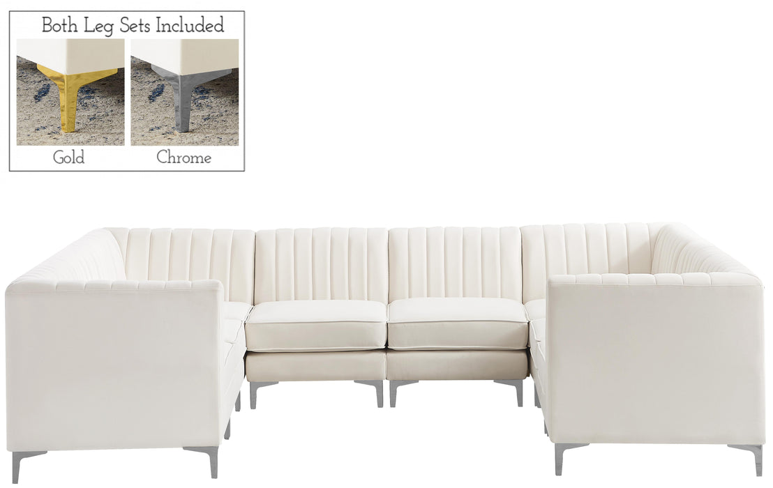 Alina Cream Velvet Modular Sectional - Royal Furniture & Gifts (MI) - Multi Location