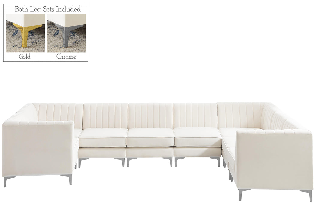Alina Cream Velvet Modular Sectional - Royal Furniture & Gifts (MI) - Multi Location