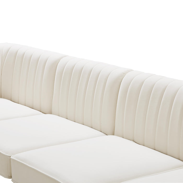 Alina Cream Velvet Modular Sectional - Royal Furniture & Gifts (MI) - Multi Location