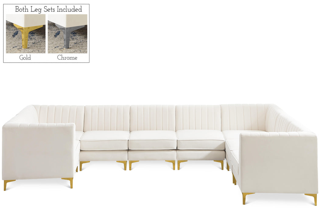 Alina Cream Velvet Modular Sectional - Royal Furniture & Gifts (MI) - Multi Location
