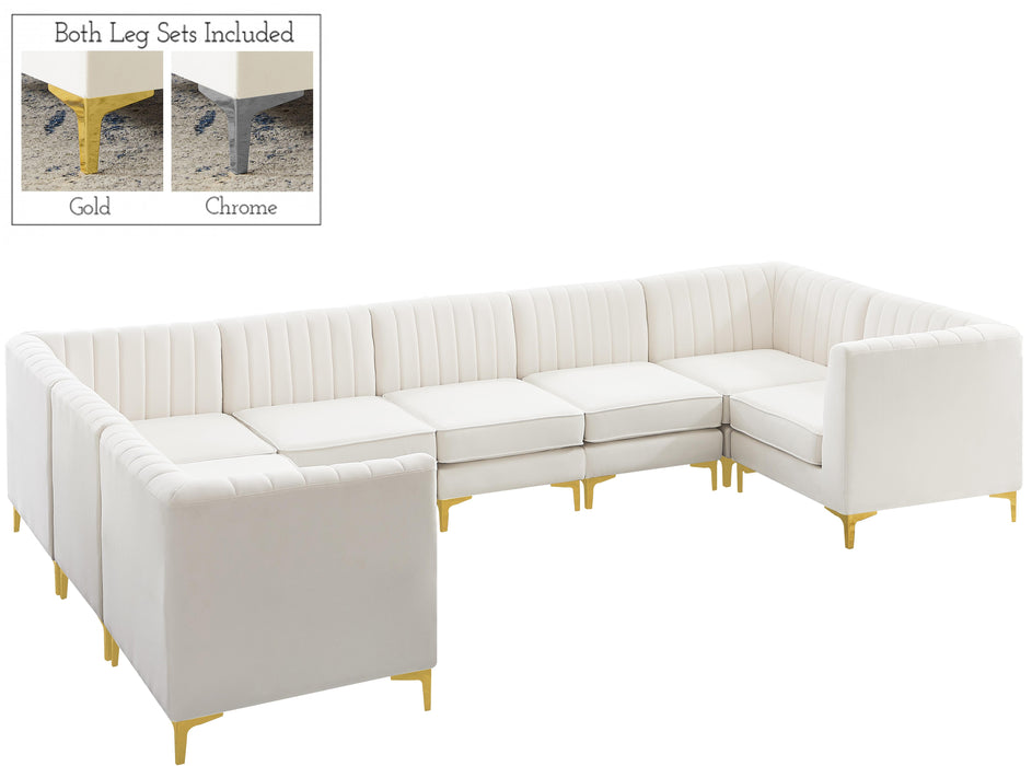 Alina Cream Velvet Modular Sectional - Royal Furniture & Gifts (MI) - Multi Location