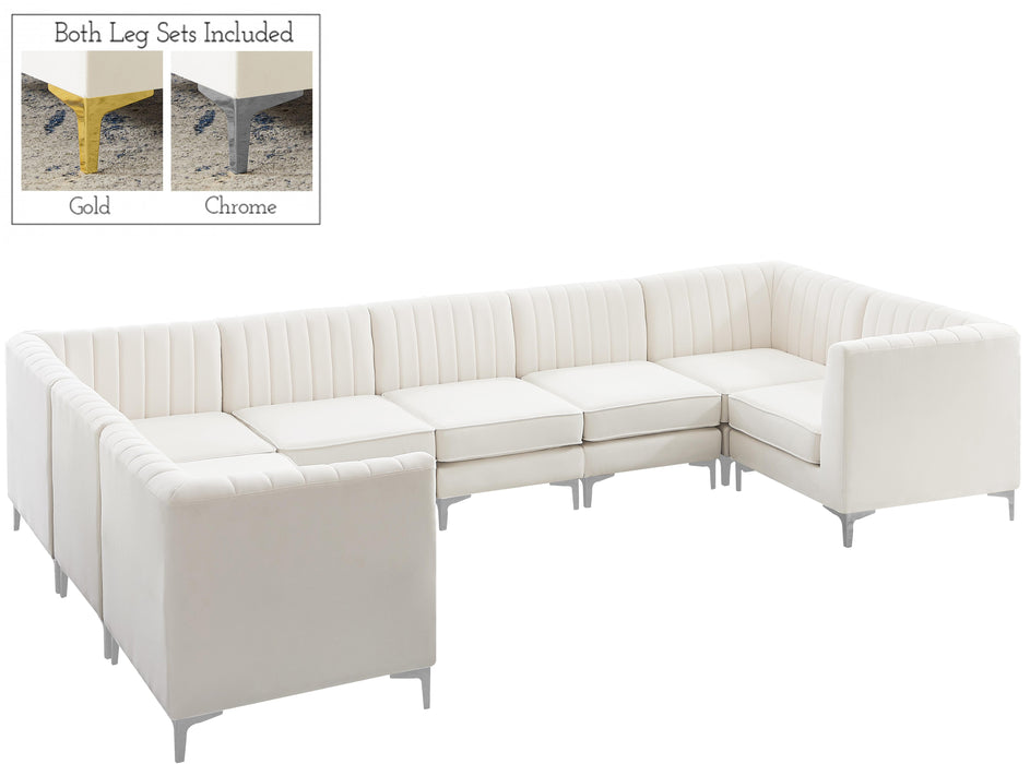Alina Cream Velvet Modular Sectional - Royal Furniture & Gifts (MI) - Multi Location
