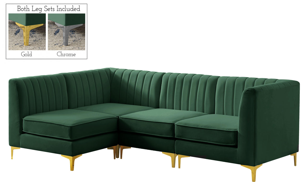Alina Green Velvet Modular Sectional - Royal Furniture & Gifts (MI) - Multi Location