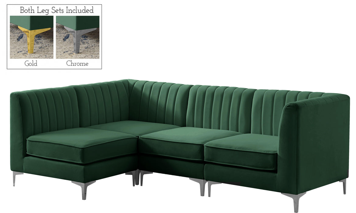 Alina Green Velvet Modular Sectional - Royal Furniture & Gifts (MI) - Multi Location