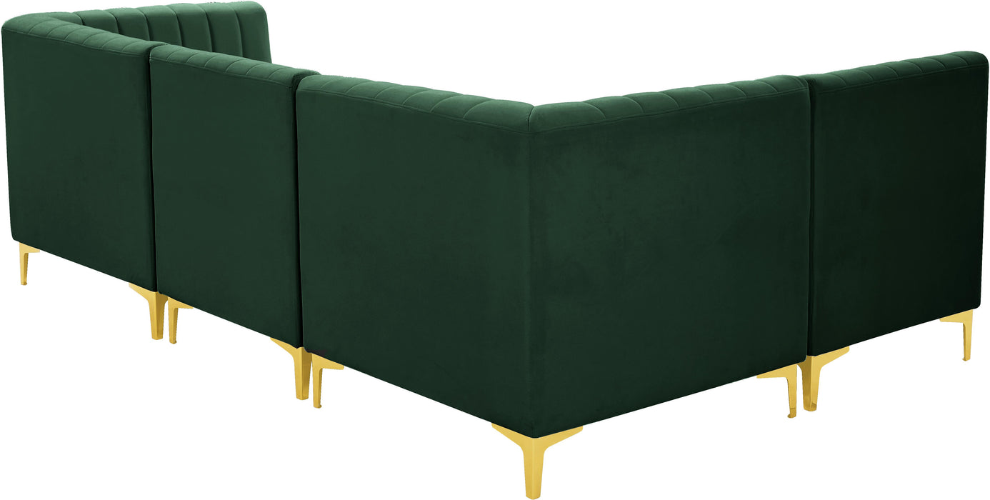 Alina Green Velvet Modular Sectional - Royal Furniture & Gifts (MI) - Multi Location