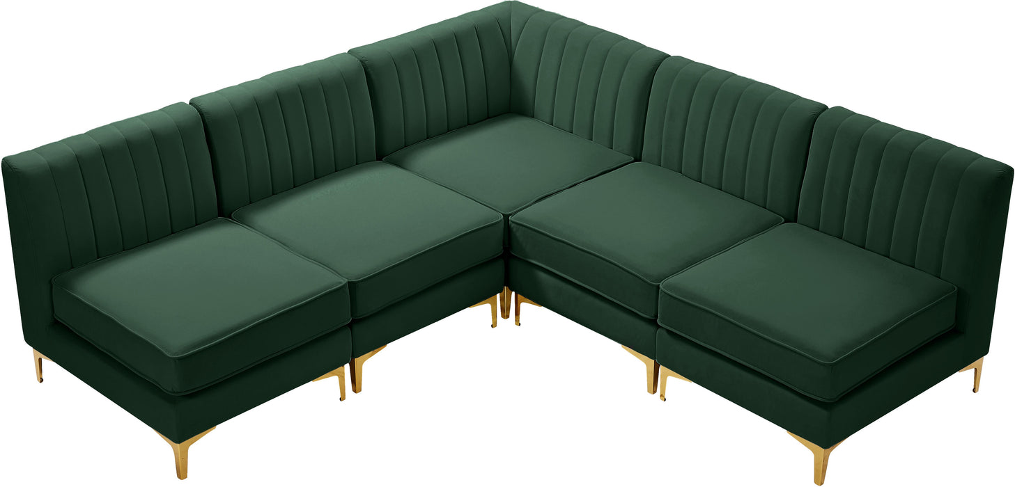 Alina Green Velvet Modular Sectional - Royal Furniture & Gifts (MI) - Multi Location