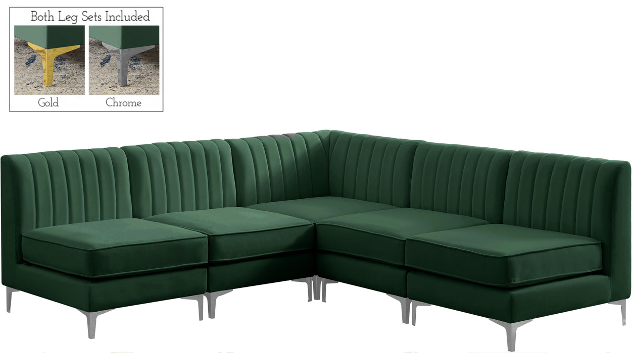 Alina Green Velvet Modular Sectional - Royal Furniture & Gifts (MI) - Multi Location