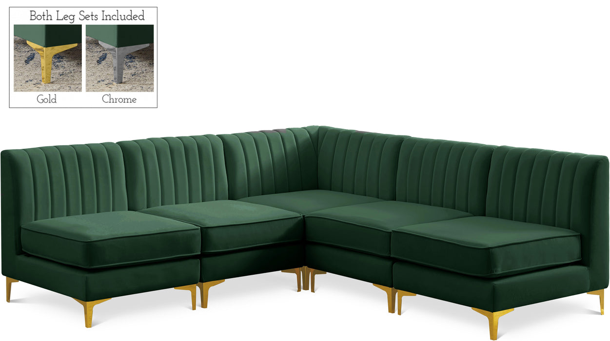 Alina Green Velvet Modular Sectional - Royal Furniture & Gifts (MI) - Multi Location