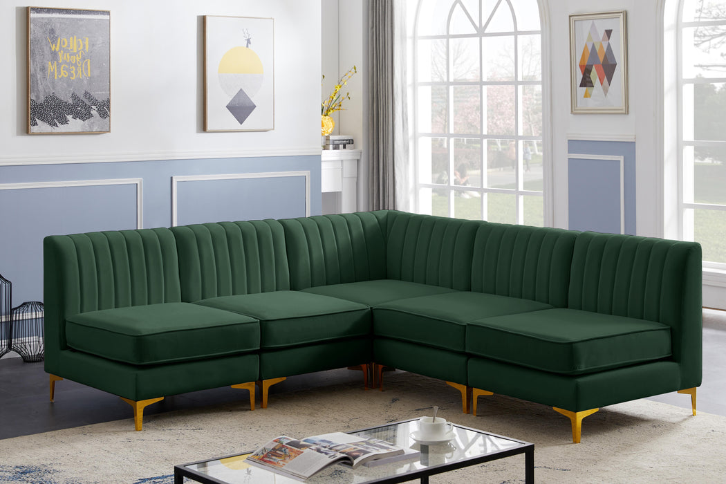 Alina Green Velvet Modular Sectional - Royal Furniture & Gifts (MI) - Multi Location