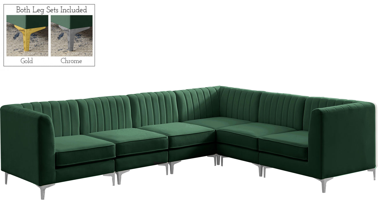 Alina Green Velvet Modular Sectional - Royal Furniture & Gifts (MI) - Multi Location