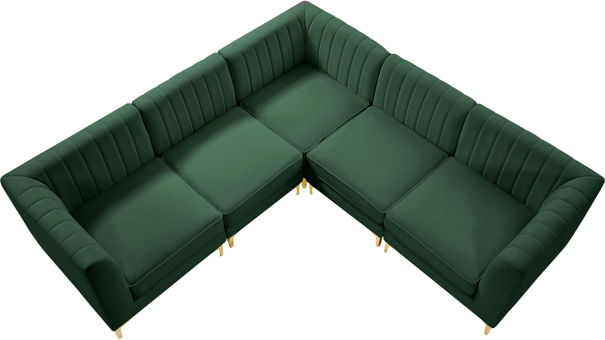 Alina Green Velvet Modular Sectional - Royal Furniture & Gifts (MI) - Multi Location
