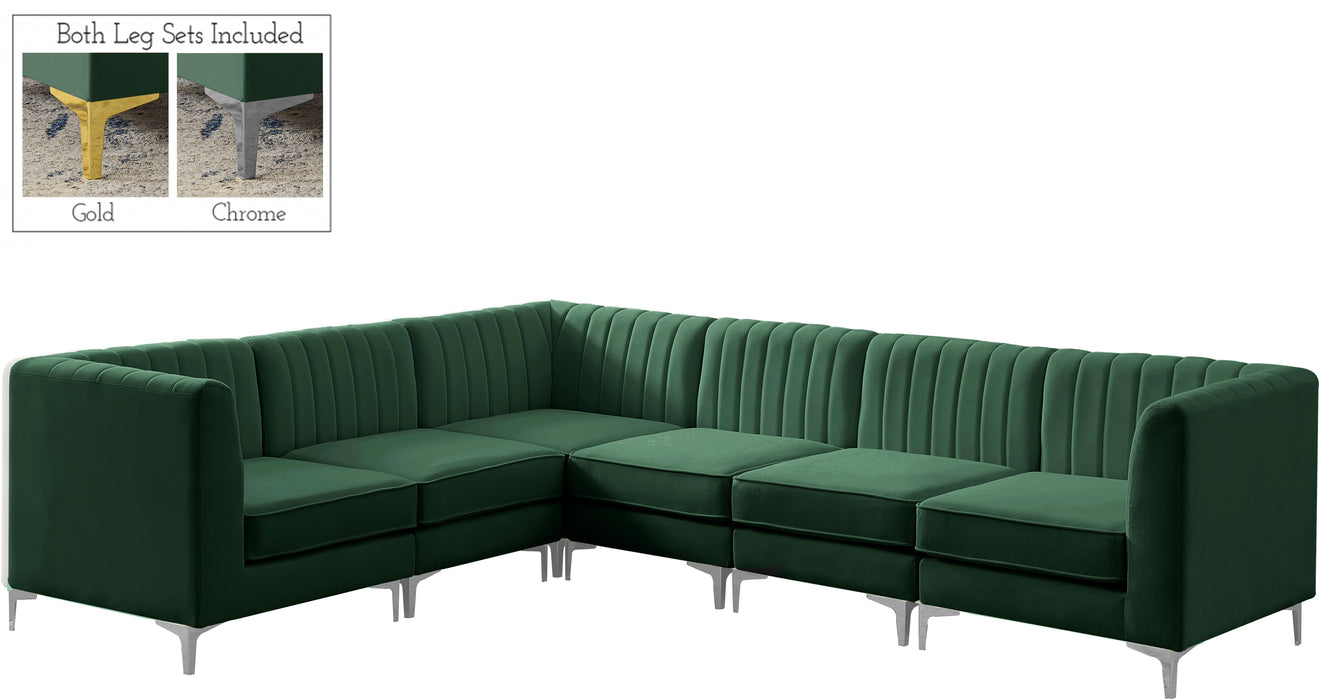 Alina Green Velvet Modular Sectional - Royal Furniture & Gifts (MI) - Multi Location