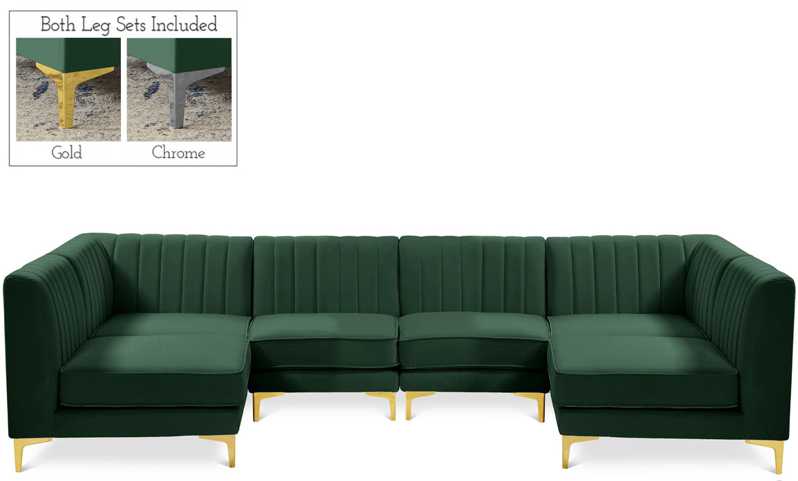 Alina Green Velvet Modular Sectional - Royal Furniture & Gifts (MI) - Multi Location