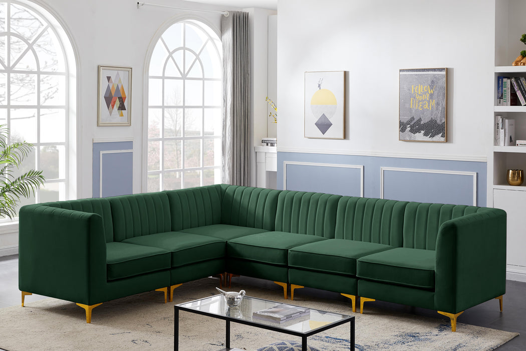 Alina Green Velvet Modular Sectional - Royal Furniture & Gifts (MI) - Multi Location