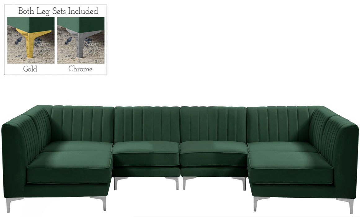 Alina Green Velvet Modular Sectional - Royal Furniture & Gifts (MI) - Multi Location