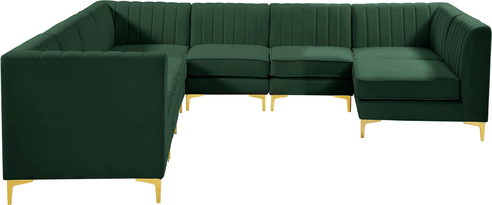 Alina Green Velvet Modular Sectional - Royal Furniture & Gifts (MI) - Multi Location