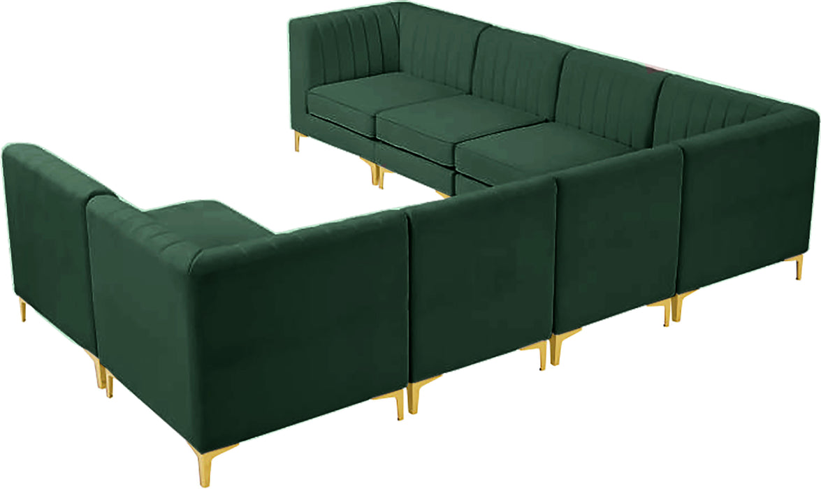 Alina Green Velvet Modular Sectional - Royal Furniture & Gifts (MI) - Multi Location