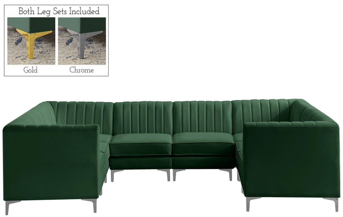 Alina Green Velvet Modular Sectional - Royal Furniture & Gifts (MI) - Multi Location