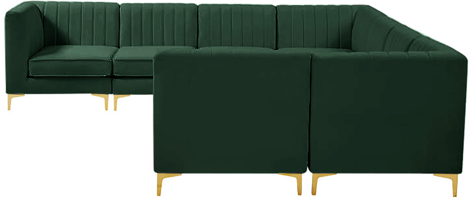 Alina Green Velvet Modular Sectional - Royal Furniture & Gifts (MI) - Multi Location