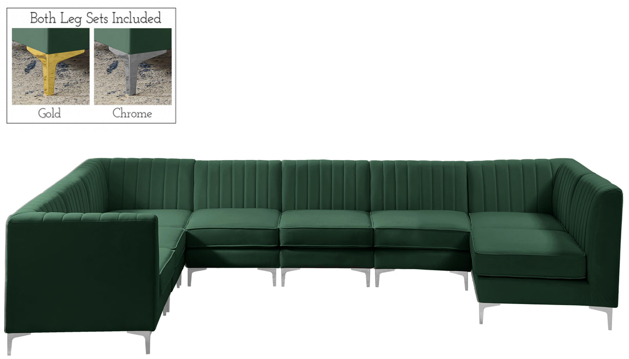 Alina Green Velvet Modular Sectional - Royal Furniture & Gifts (MI) - Multi Location