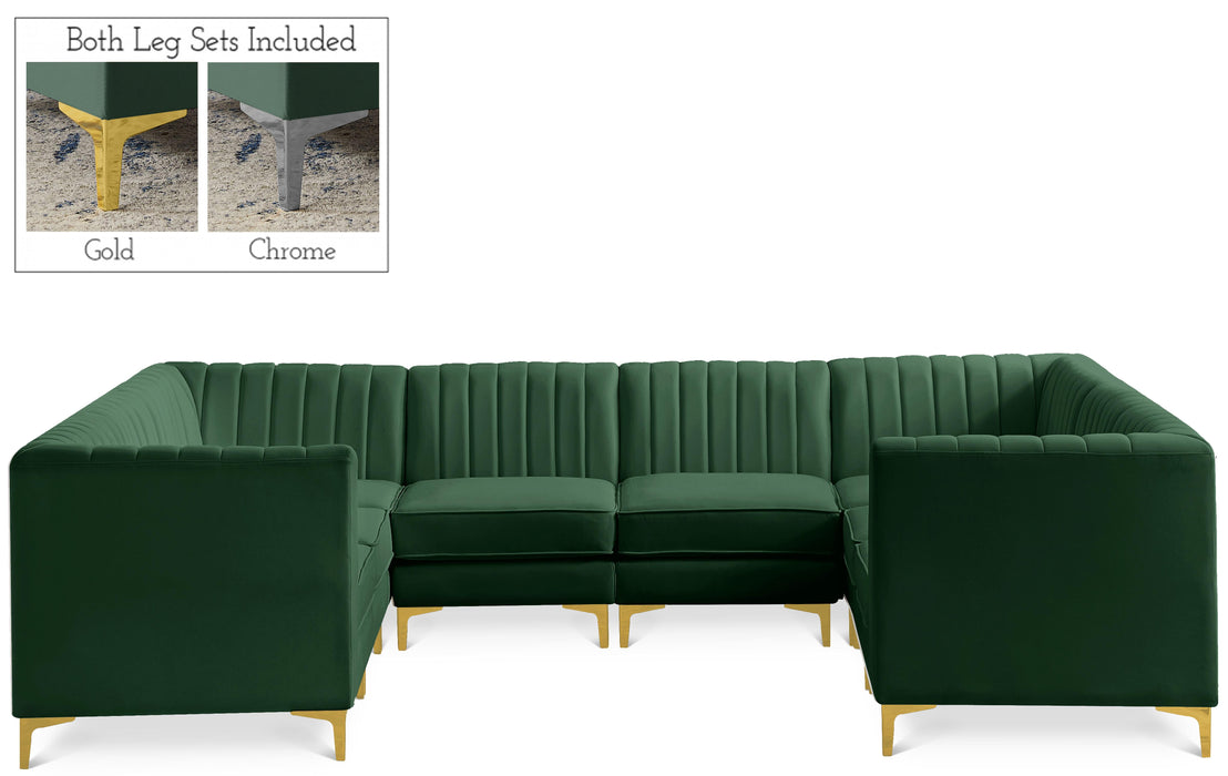 Alina Green Velvet Modular Sectional - Royal Furniture & Gifts (MI) - Multi Location
