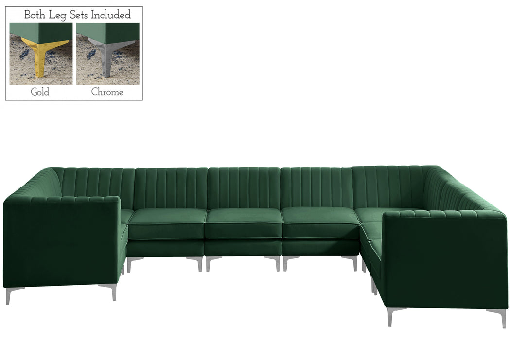 Alina Green Velvet Modular Sectional - Royal Furniture & Gifts (MI) - Multi Location