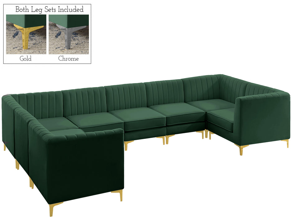 Alina Green Velvet Modular Sectional - Royal Furniture & Gifts (MI) - Multi Location