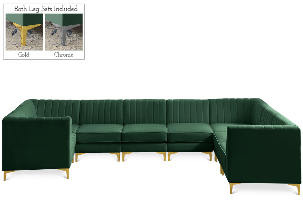 Alina Green Velvet Modular Sectional - Royal Furniture & Gifts (MI) - Multi Location