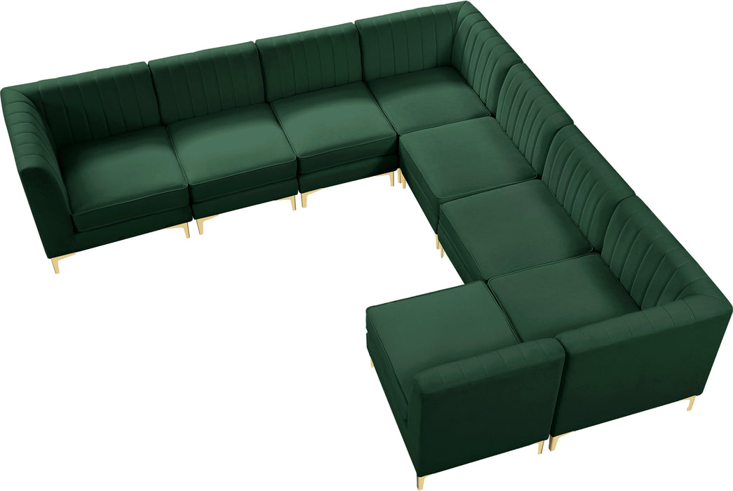 Alina Green Velvet Modular Sectional - Royal Furniture & Gifts (MI) - Multi Location