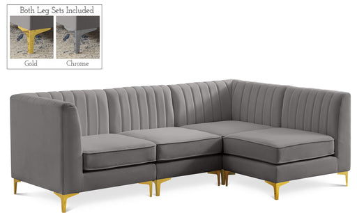 Alina Grey Velvet Modular Sectional - Royal Furniture & Gifts (MI) - Multi Location