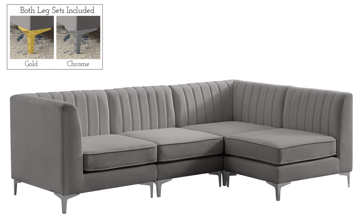 Alina Grey Velvet Modular Sectional - Royal Furniture & Gifts (MI) - Multi Location