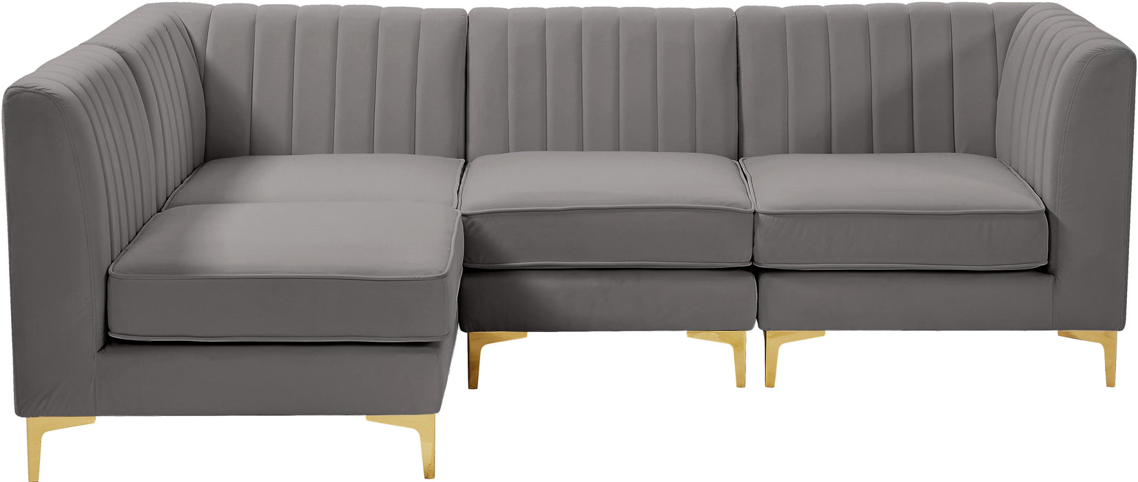 Alina Grey Velvet Modular Sectional - Royal Furniture & Gifts (MI) - Multi Location